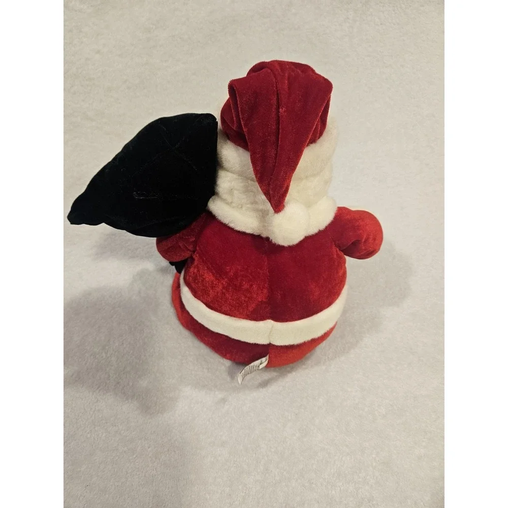 Gund 44463 Santa Claus Christmas Plush Happy Holidays Velvety Red Black